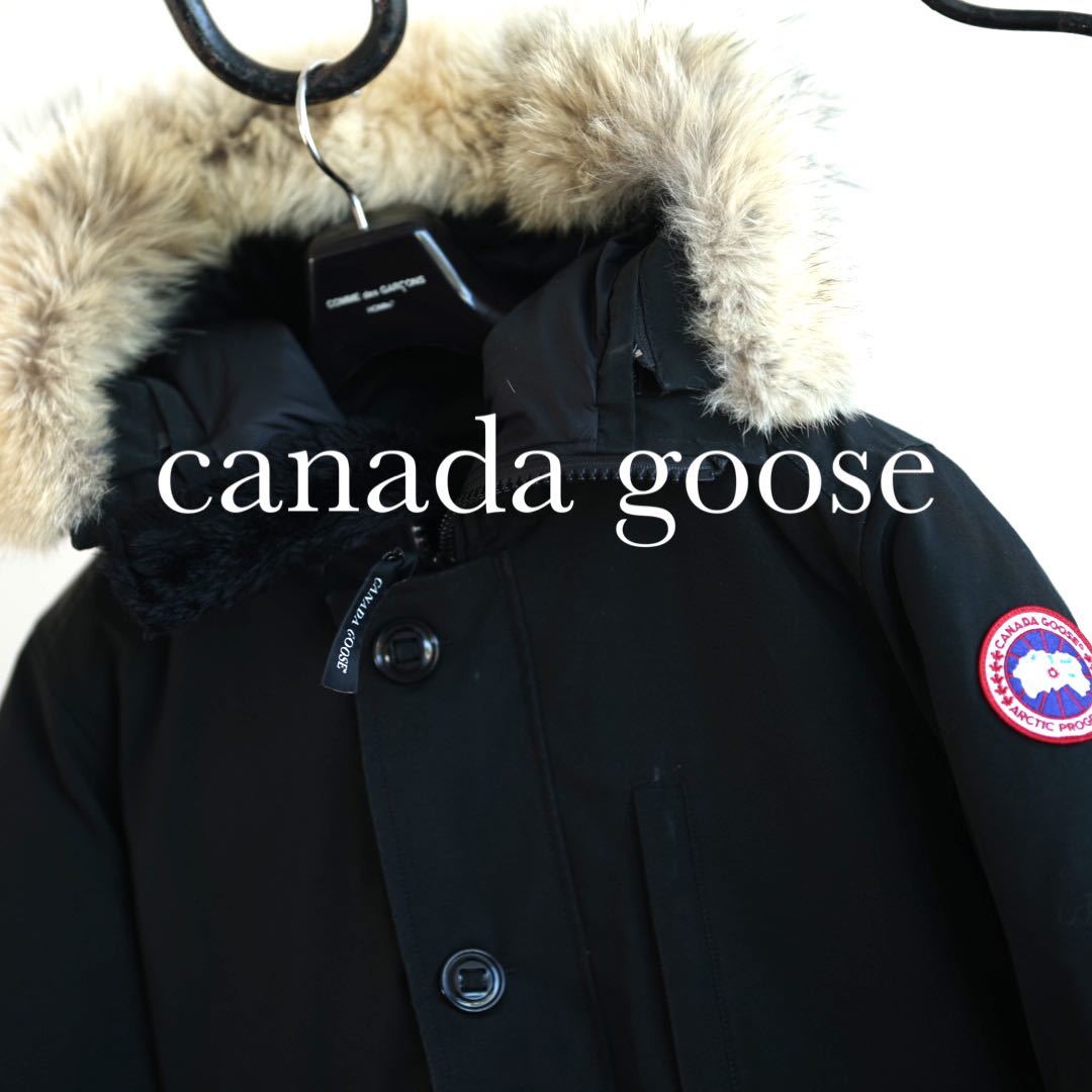 CANADA GOOSE カナダグース ダウン ジャケット S JASPER PARKA ジャスパーブラック 3438M コヨーテ リアル ファー