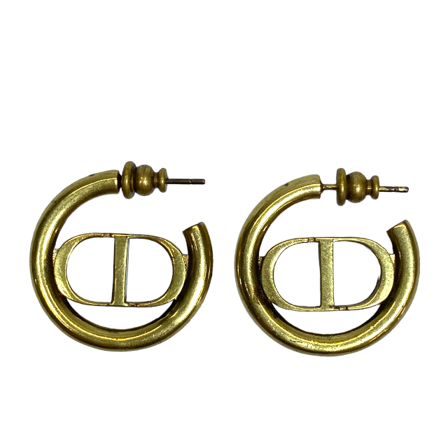 Christian Dior クリスチャンディオール モンテーニュ DIOR 30 MONTAIGNE CDロゴ ピアス フープピアス アクセサリー 小物 ゴールド