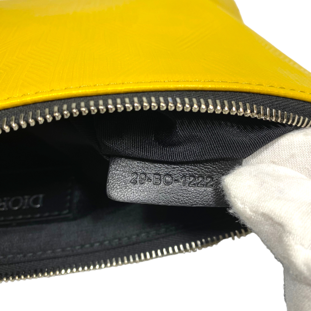  Dior Dior сумка клатч бардачок ручная сумочка CD Logo кожа желтый 