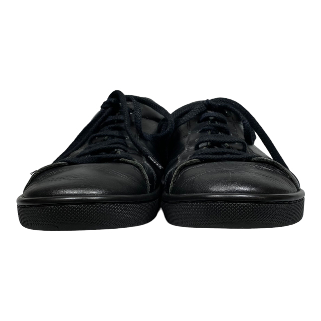 SAINT LAURENT PARIS サンローラン パリ スニーカー 靴 シューズ ローカット ロゴ レザー ブラック [サイズ 40 (約25cm)]_画像2