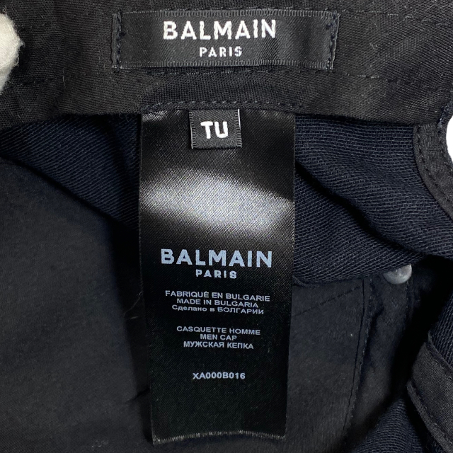 BALMAIN バルマン 帽子 キャップ ベースボールキャップ 小物 アクセサリー ロゴ コットン ブラック 黒 [フリーサイズ]_画像9