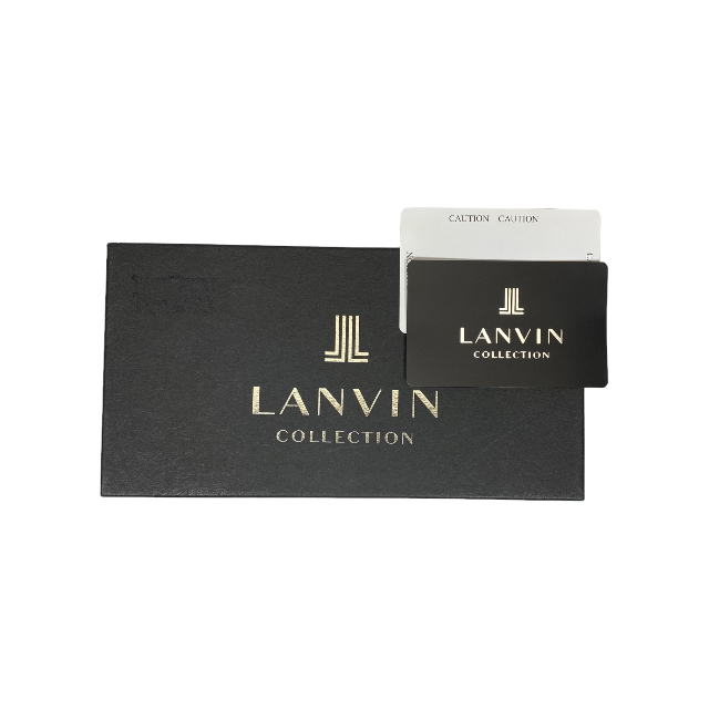 LANVIN ランバン 065-6802-1-0-52 長財布 財布 二つ折り レザー ロゴ ブラック ゴールド_画像9