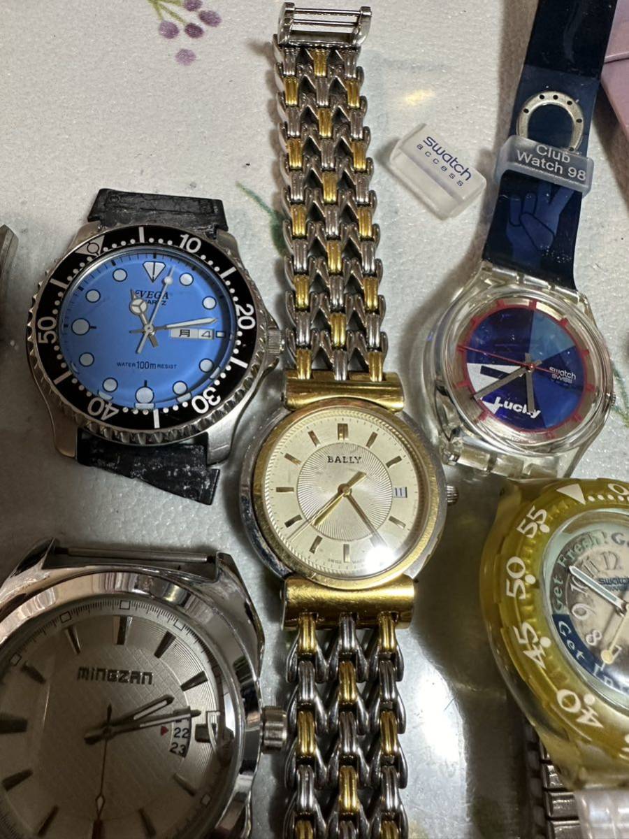 SWATCH,BALLY などクォーツレディースメンズ腕時計10点まとめジャンク品管理番号12-55_画像6