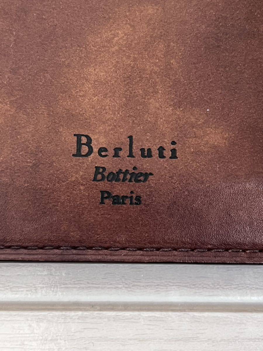 希少 ベルルッティ カリグラフィー 手帳カバー マダムオルガ期 ブラウン Berluti 6穴式 メンズ カリグラフィ_画像9