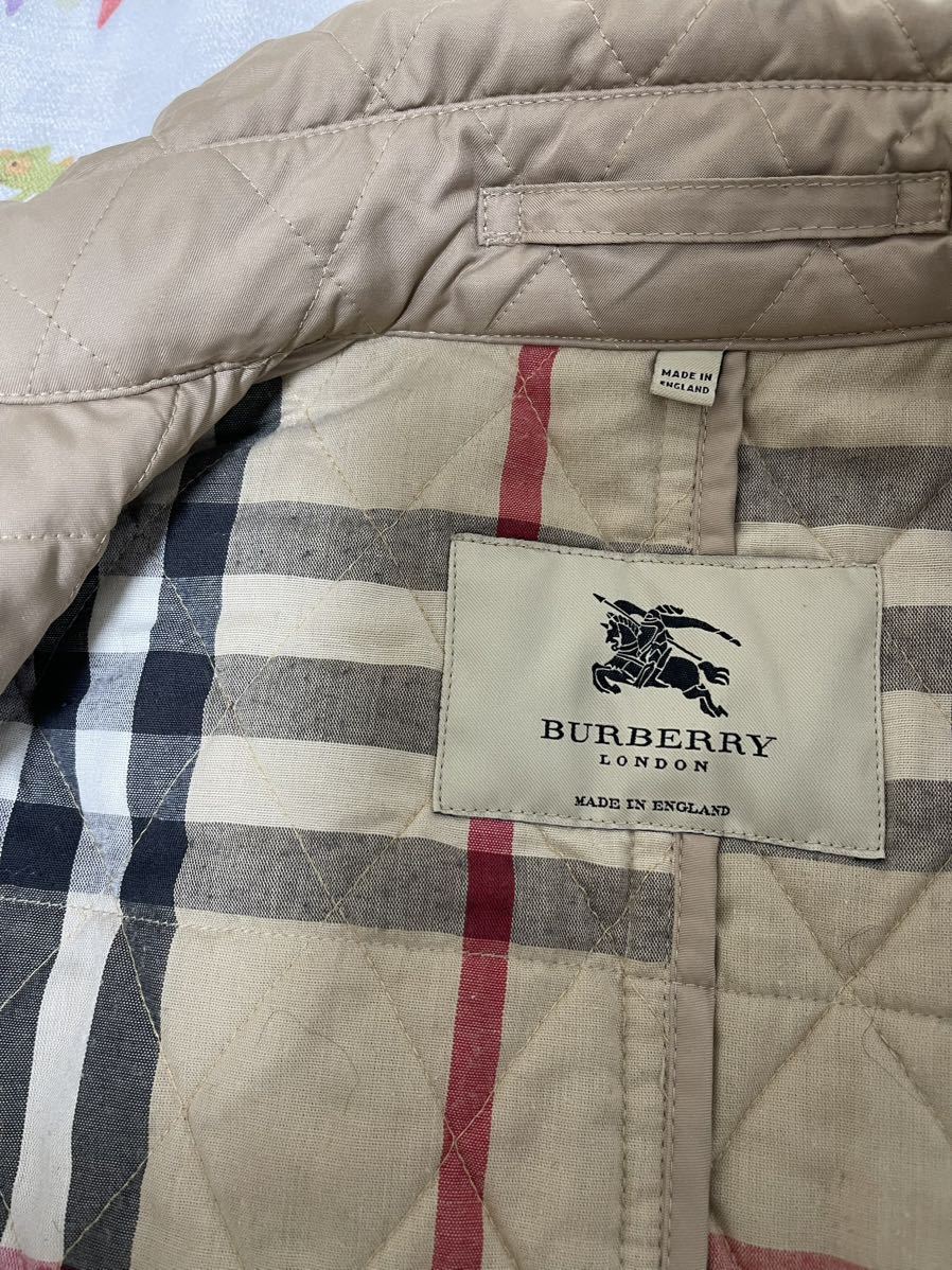 英国製19万★豪華高年式美品ベージュ8R 36 165 170 細身BURBERRYバーバリーロンドン レディースベルト付きキルティングトレンチコート