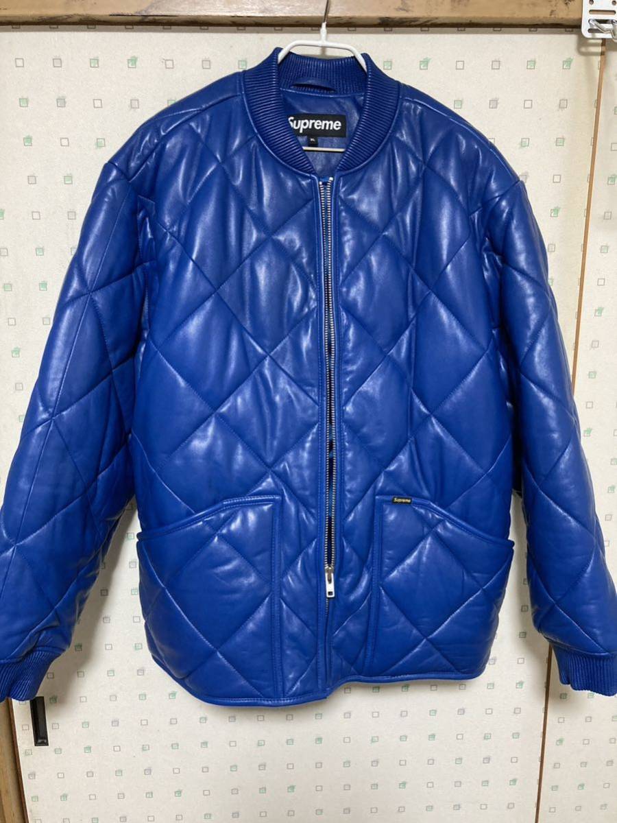 定価以下22aw SUPREME Quilted Leather Work Jacket 新品XL