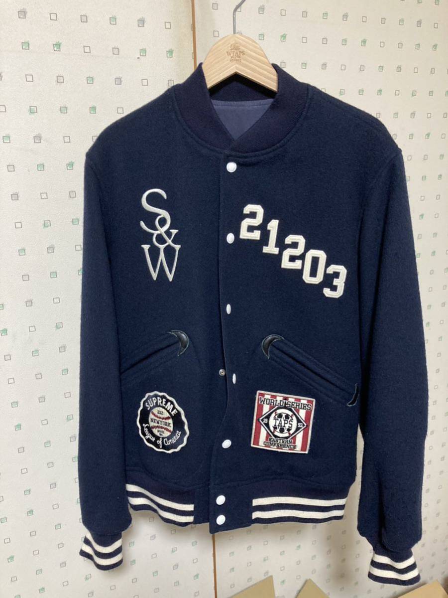 1円 売り切り 09aw SUPREME×WTAPS Award Jacket Navy Large 名作 アワード NEIGHBORHOOD Box bless _画像1