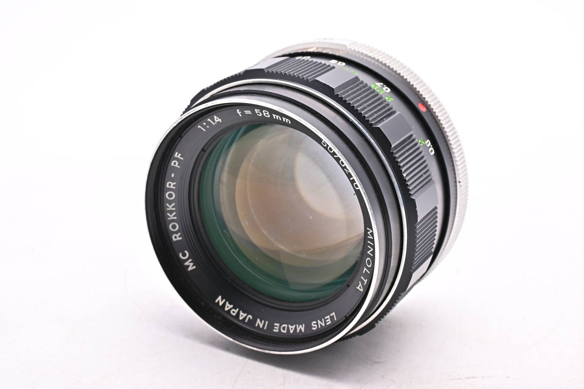 IN3-2132 MINOLTA ミノルタ SRT101 MC ROKKOR-PF 58mm f/1.4 一眼レフフィルムカメラ マニュアルフォーカス_画像7