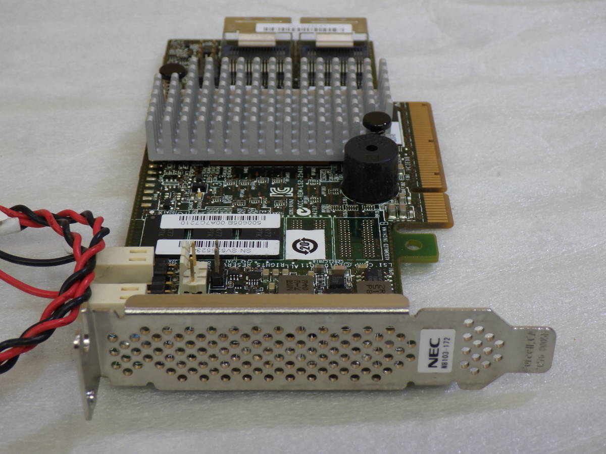 NEC RAID コントローラ　N8103-172 L3-25410-10D ケーブル付き 動作品保証#LV50198_画像4