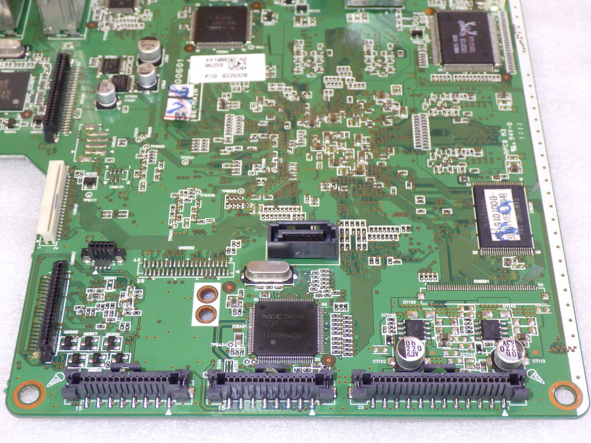 Toshiba ブルーレイレコーダー D-BZ510 2011年製 から取外した 純正 BE4Y10G0601 LAN/チューナーマザーボー 動作品保証#MH00225_画像4