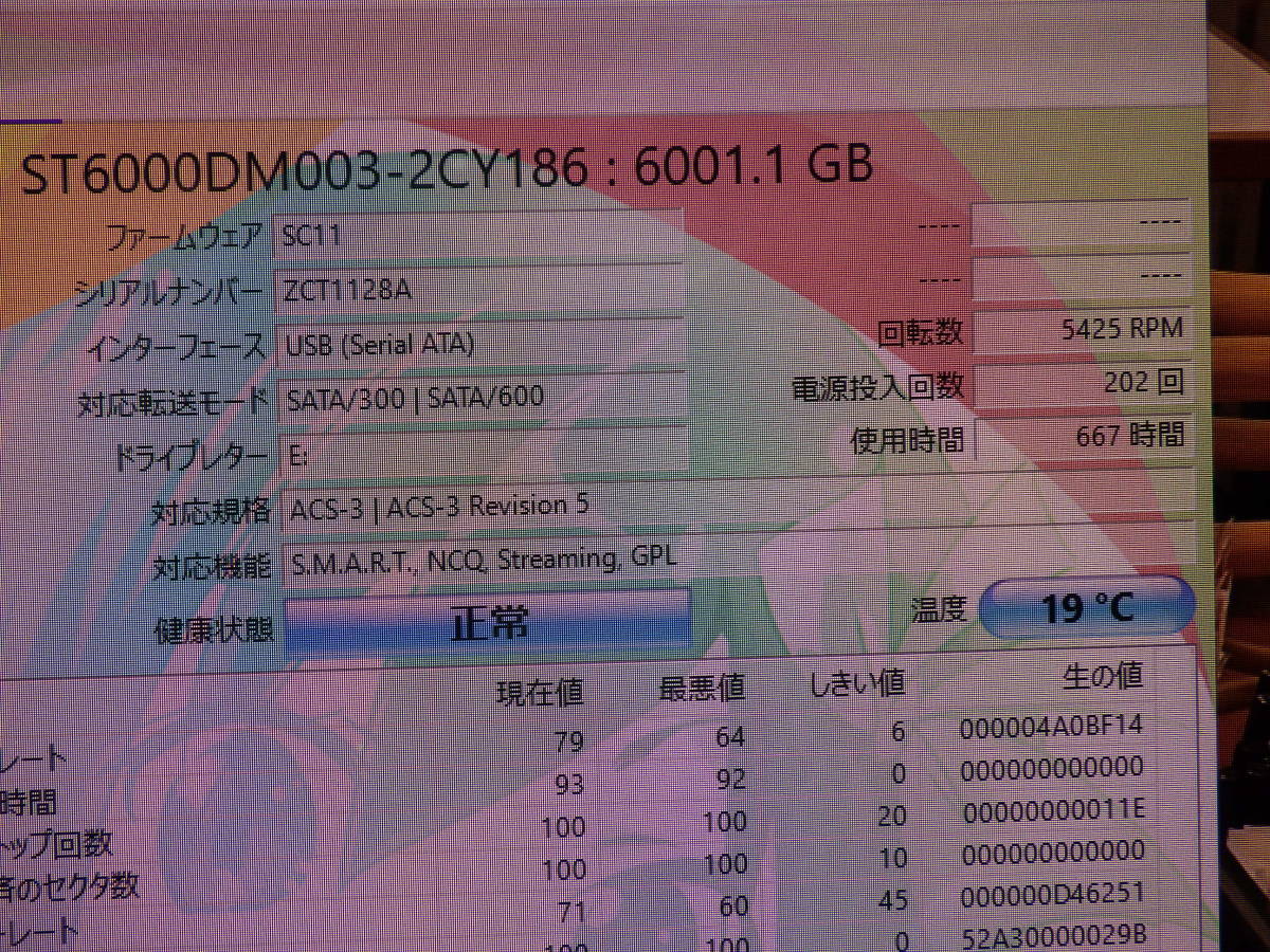 ハードディスク ST6000DM003 6TB 3.5 SerialATA 使用時間667H フォーマット確認のみ#MH00376_画像4