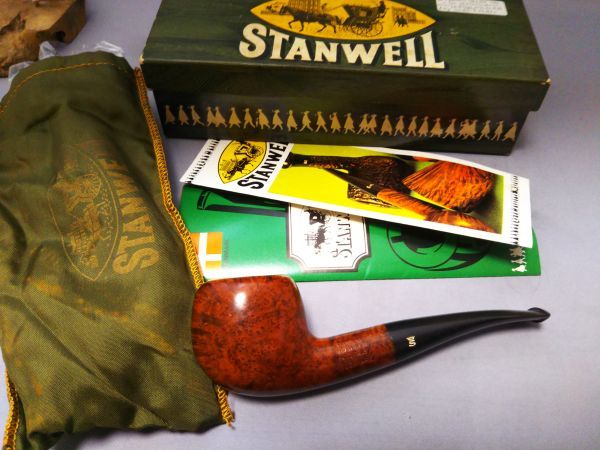 安値スタート！　オールド　未使用 STANWELL #67 オーバルボール　No.969-48 AN IVARSON DESIGN デンマーク 70年代　箱・布袋・冊子つき_画像1