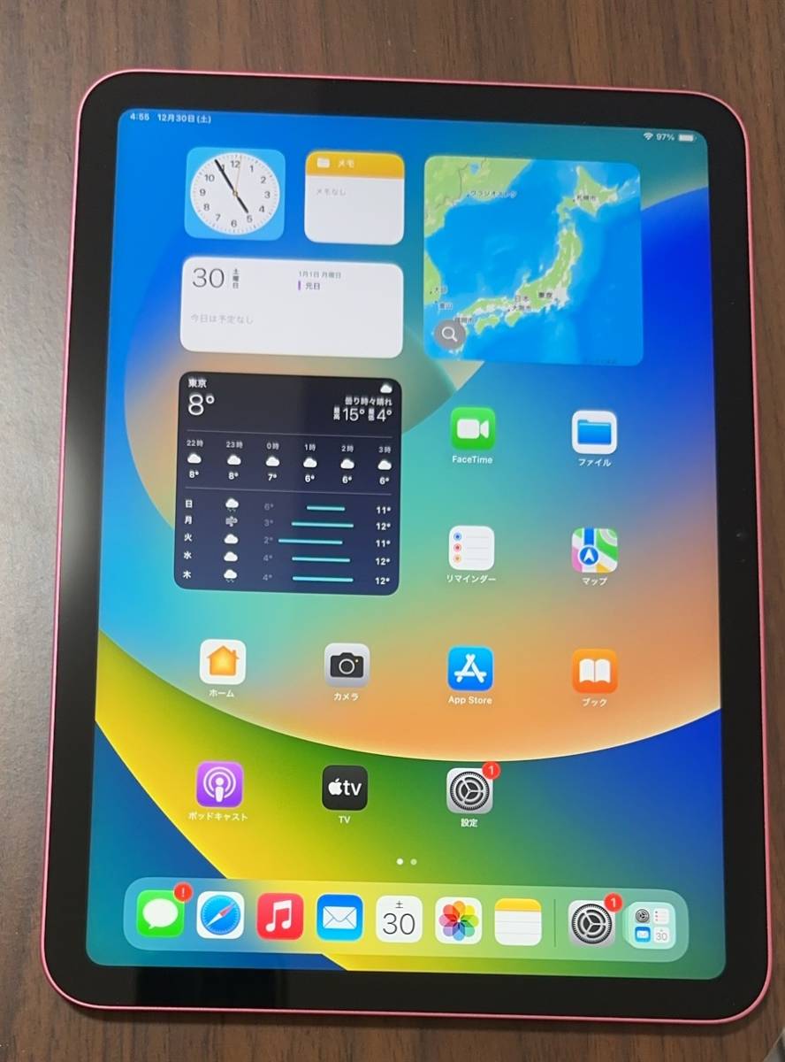 【送料無料】Apple 10.9インチ iPad（第10世代）Wi-Fi 256GB ピンク バッテリー100% A2696_画像2