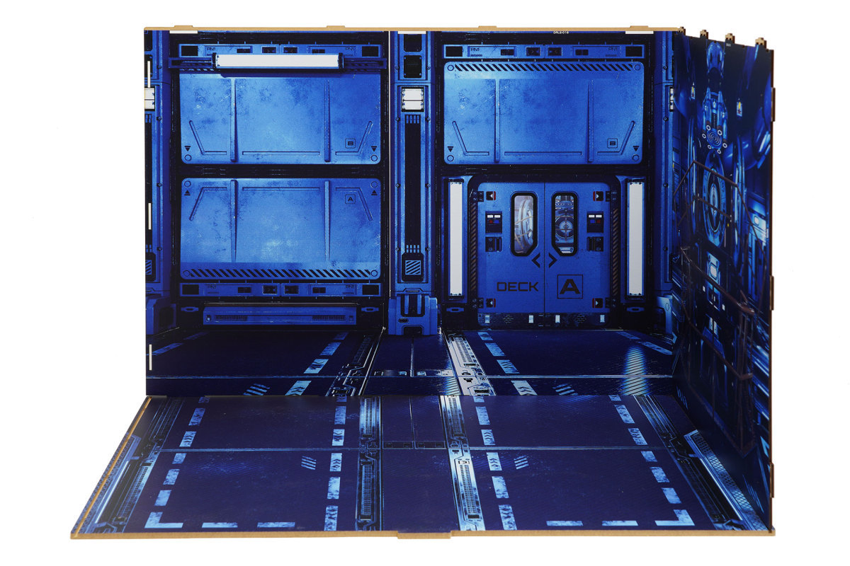 ジオラマルーム2 L-016　宇宙船セット　幅574x奥行420x高さ420mm　ダイレクト印刷バージョン