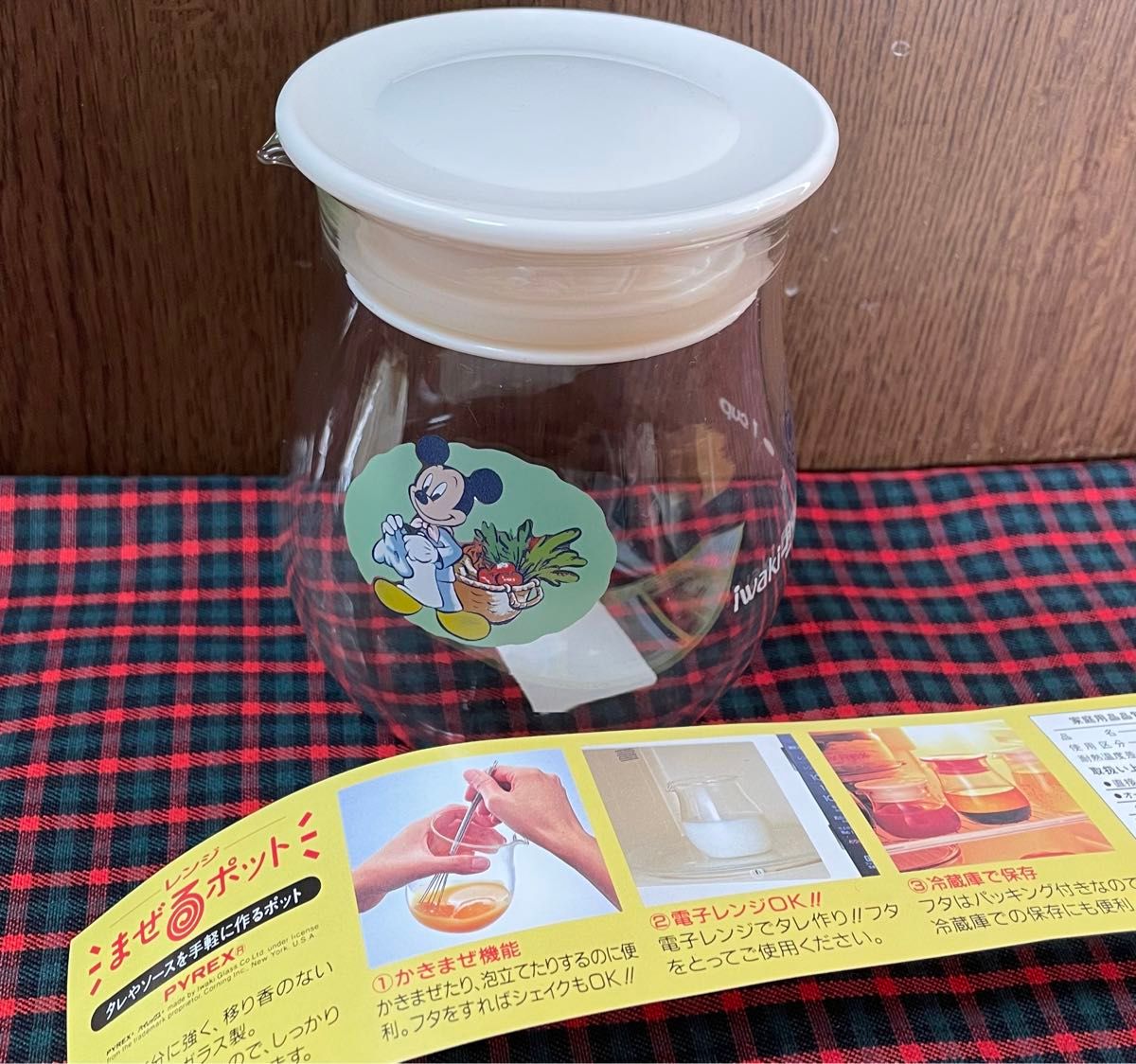 未使用 ディズニー ミッキー PYREX ポット 耐熱 レンジ対応 未使用 ディズニー ミッキー PYREX ポット 耐熱 レンジ対応