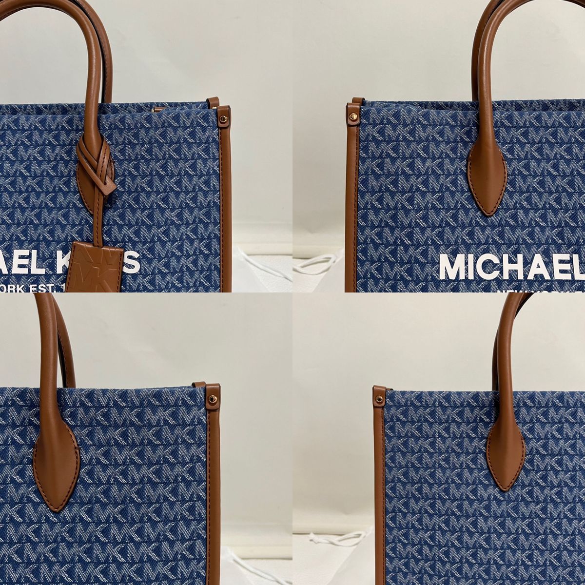 【新品未使用】MICHAEL KORS マイケルコース トートバッグ ショルダーバッグ 2WAY デニム ロゴグラム ロゴチャーム