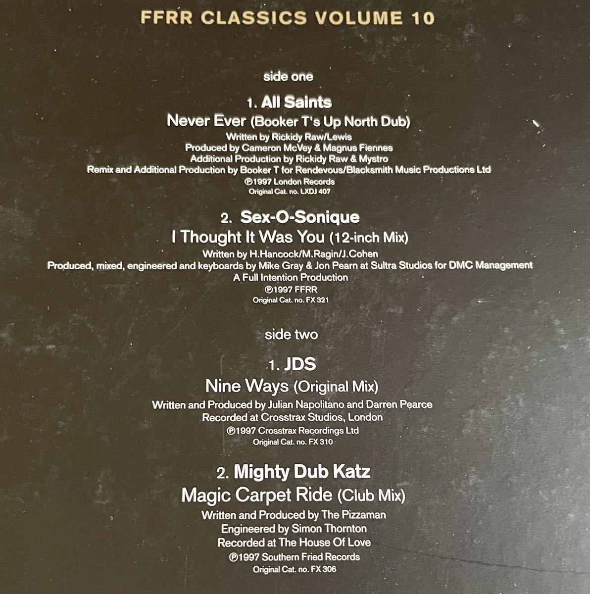 FFRR Classics Volume 10 名曲揃い12inch盤 その他にもプロモーション盤 レア盤 人気レコード 多数出品。_画像2