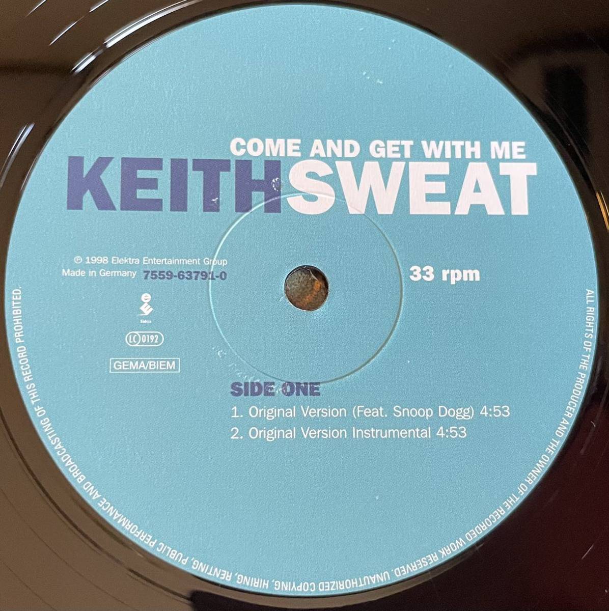 Keith Sweat Featuring Snoop Dogg / Come Get Wit Me 12inch盤 その他にもプロモーション盤 レア盤 人気レコード 多数出品。_画像4