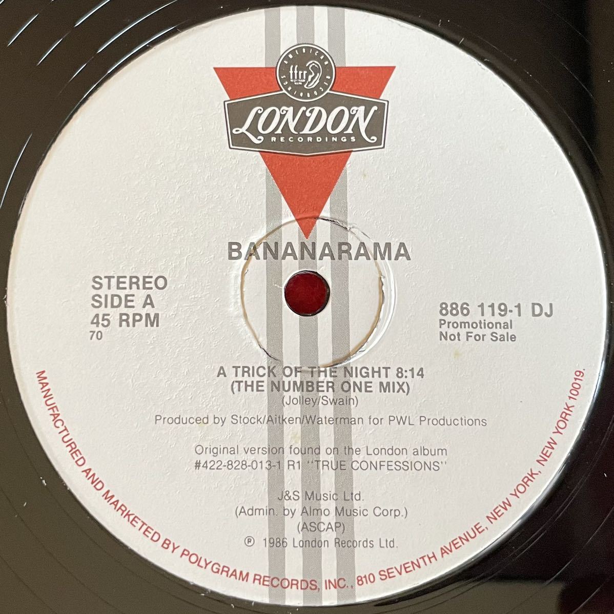 プロモ盤Bananarama / Trick Of The Night 12inch盤 その他にもプロモーション盤 レア盤 人気レコード 多数出品。_画像1