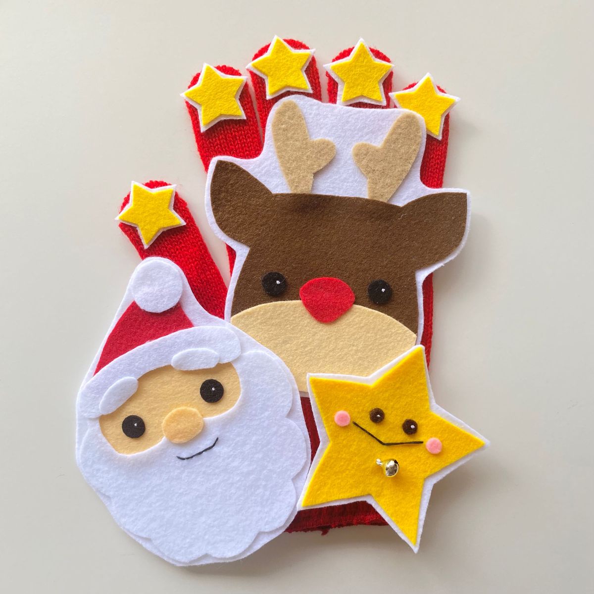 手袋シアター クリスマス サンタクロース トナカイ きらきら星 保育 知育玩具