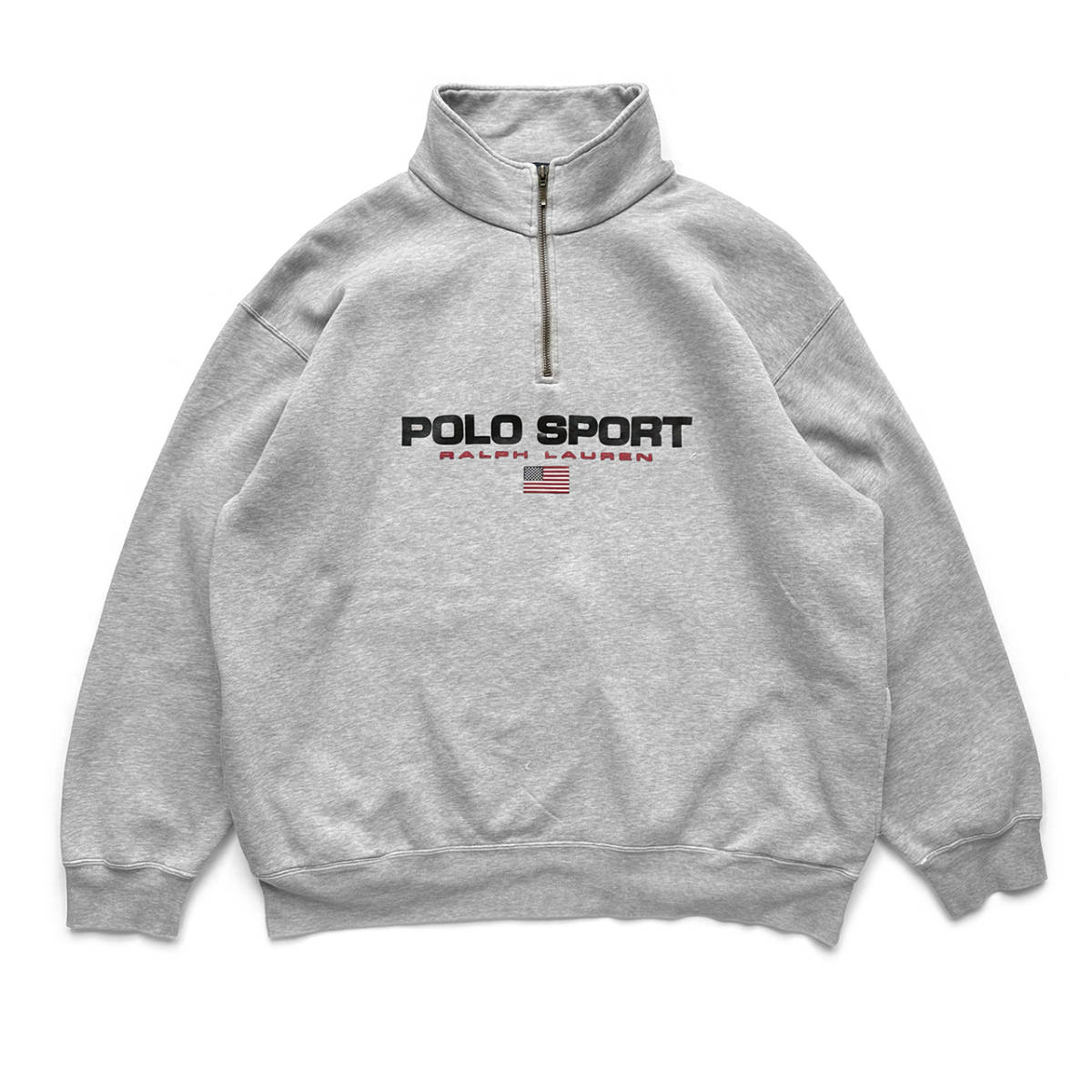 90sヴィンテージ｜Polo Sport ハーフジップスウェット [XL]（90年代 Ralph  Lauren／ラルフローレン／ポロスポーツ／Half-Zip Sweatshirt）