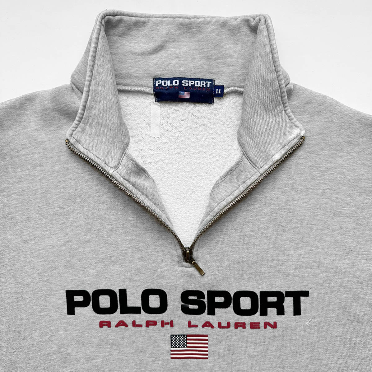 90sヴィンテージ｜Polo Sport ハーフジップスウェット [XL]（90年代 Ralph  Lauren／ラルフローレン／ポロスポーツ／Half-Zip Sweatshirt）