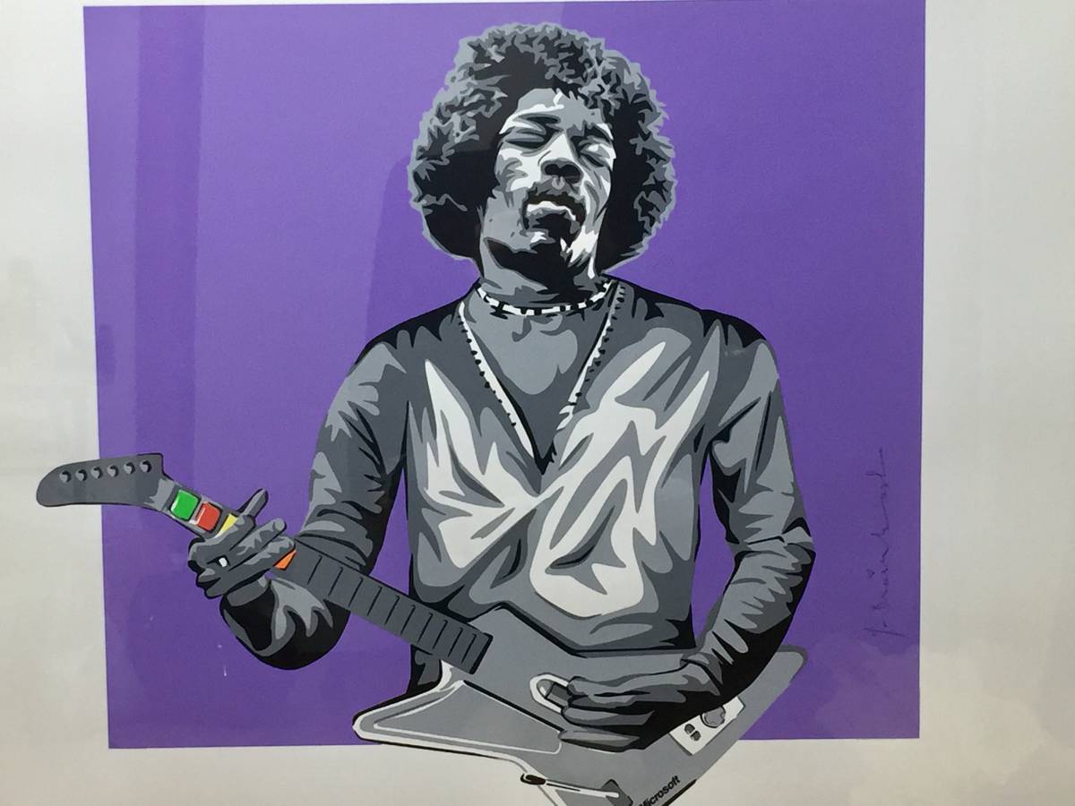 ☆ミスター ブレインウォッシュ Mr.Brainwash 『Guitar Hero』　Jimi Hendrixジミー ヘンドリックス ※直接引取り限定品/大型品につき_画像2