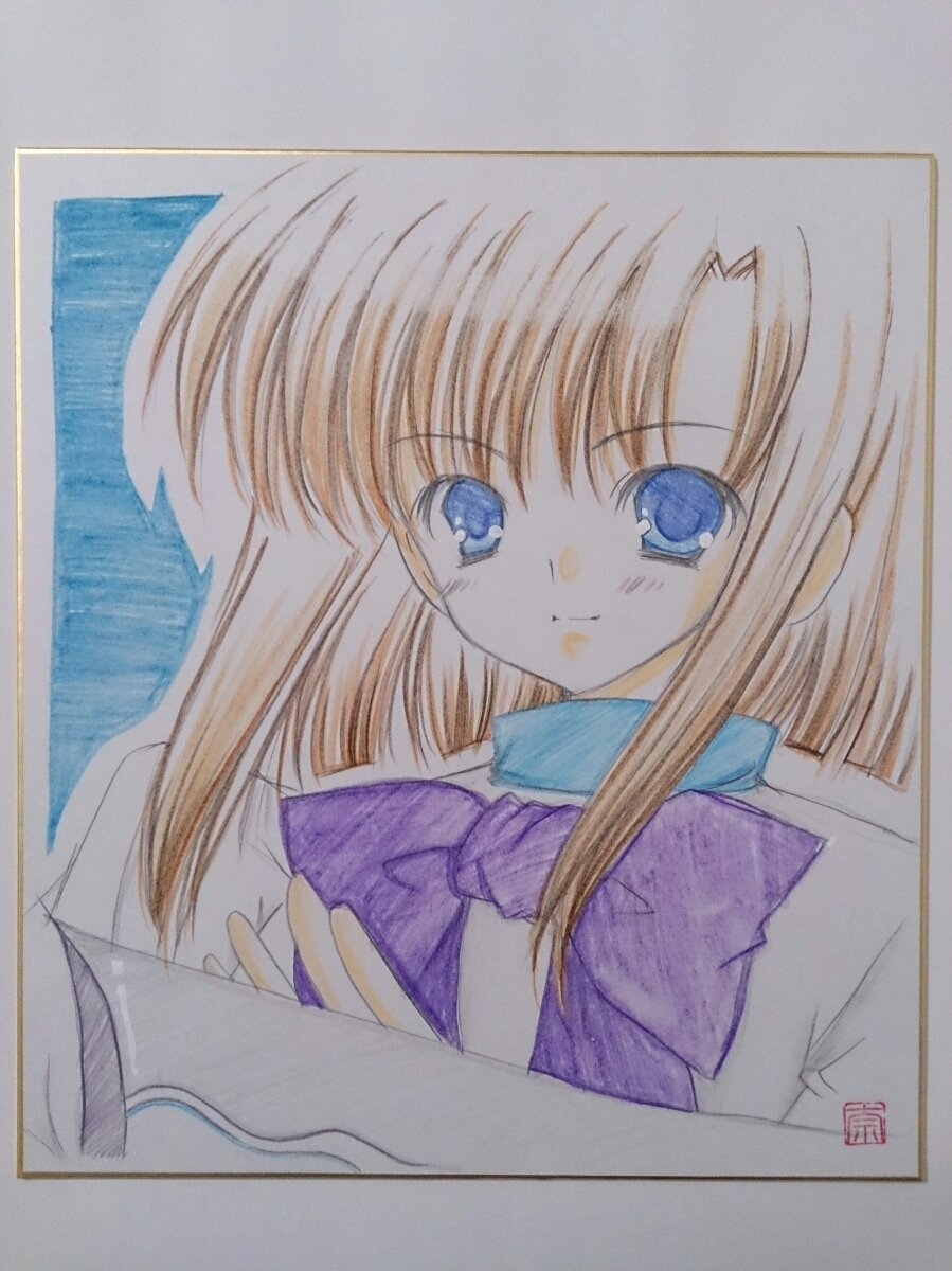 * same person hand-drawn illustrations Higurashi no Naku Koro ni dragon . Rena square fancy cardboard *