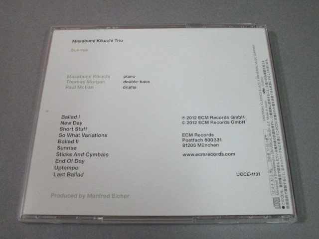 CD◆菊地雅章トリオ/サンライズ　国内盤帯付　ECMレーベル_画像4