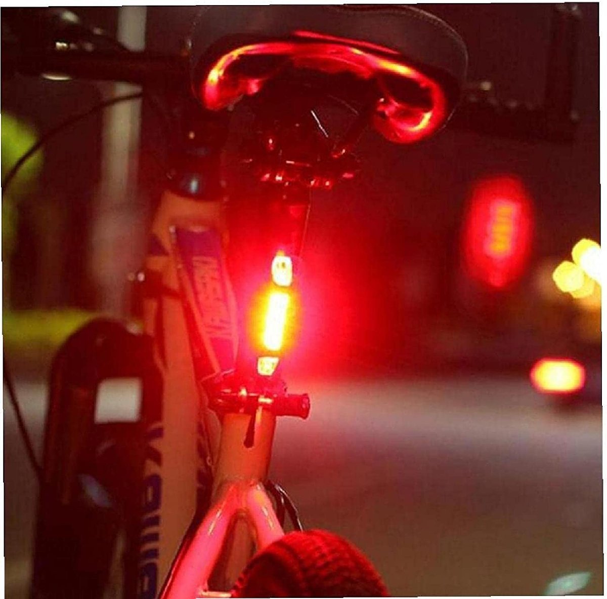 自転車 用 テールランプ テールライト USB 充電式 明るい 警告灯 バックライト 充電 事故防止 高輝度 防水 安全 テール リアライト_画像1