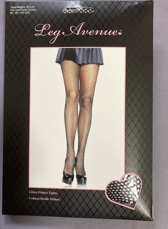 LegAvenue　9012　BLACK　キラキラ☆シルバーラメ入りフィッシュネットパンティストッキング_画像2