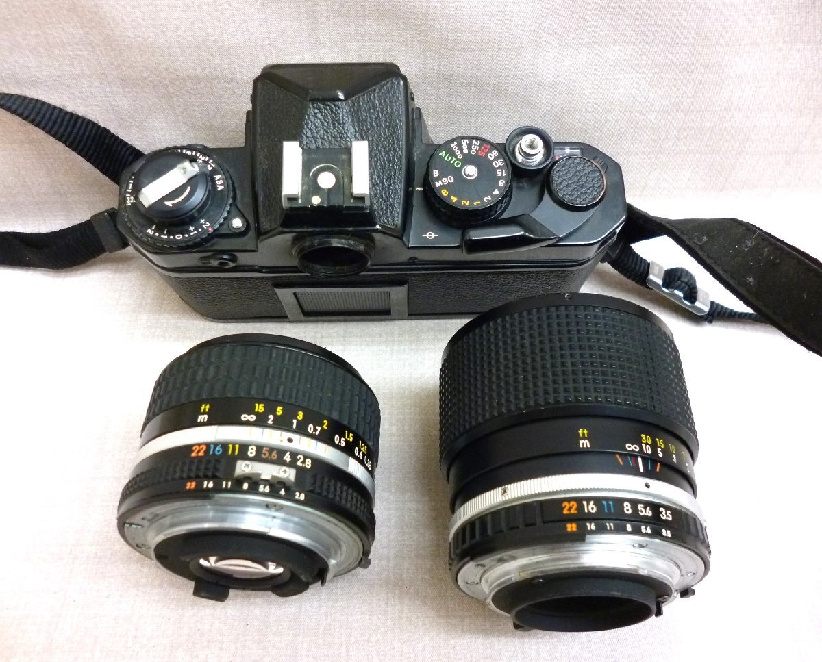 【大黒屋】中古 Nikon ニコン FE　レンズ2本　NIKKOR 28mm 1:2.8／Zoom 36～72mm 1:3.5_画像9