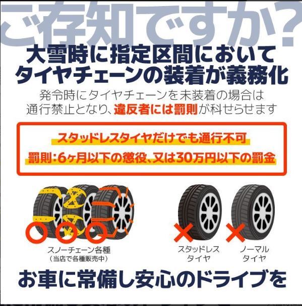 お買い得！40本セット！新品！送料無料！匿名発送！冬の必需品　タイヤ　非金属チェーン　簡単装着　ジャッキ不要　40本！_画像2