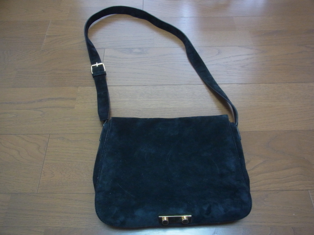 MARNI マルニ ショルダーバッグ スウェード ブラック USED