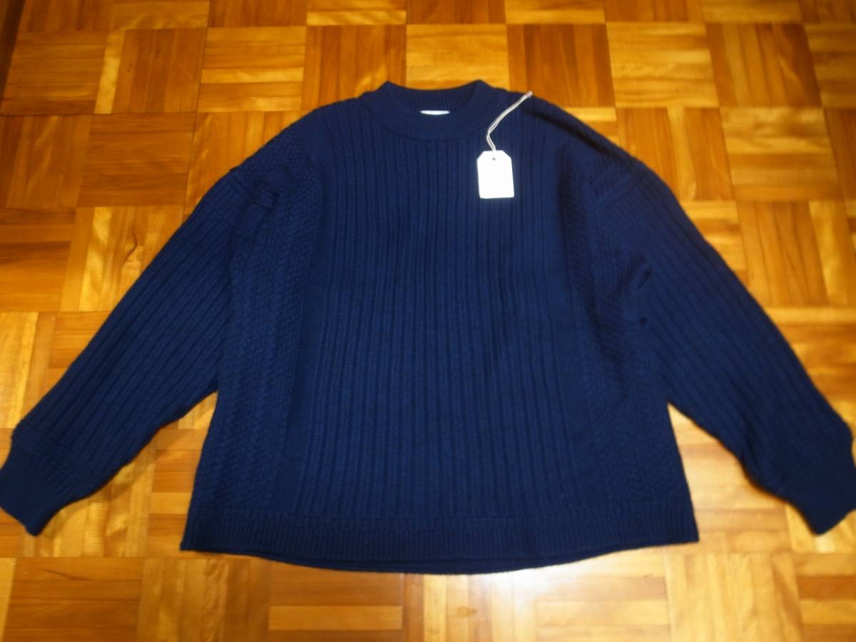 【美品タグ付き】 YASHIKI 2018AW Kodou Knit ネイビー サイズ ヤシキ ニット　セーター