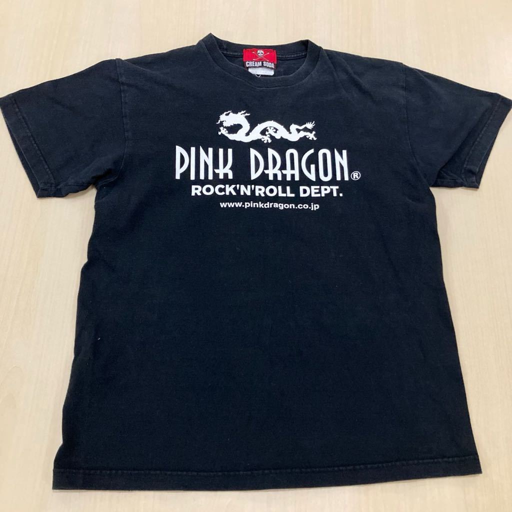 CREAM SODA PINK DRAGON ロゴ Tシャツ メンズ M ブラック CREAM SODA PINK DRAGON ロゴ Tシャツ メンズ M ブラック