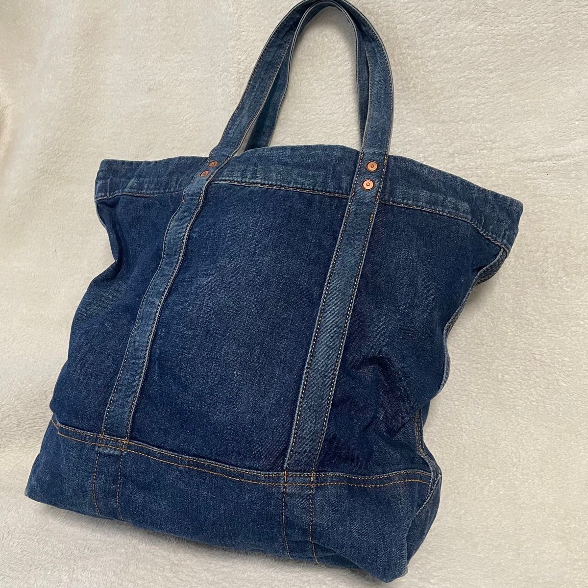ポロラルフローレン ビッグポニー刺繍 デニム トートバッグ ポロラルフローレン ビッグポニー刺繍 デニム トートバッグ