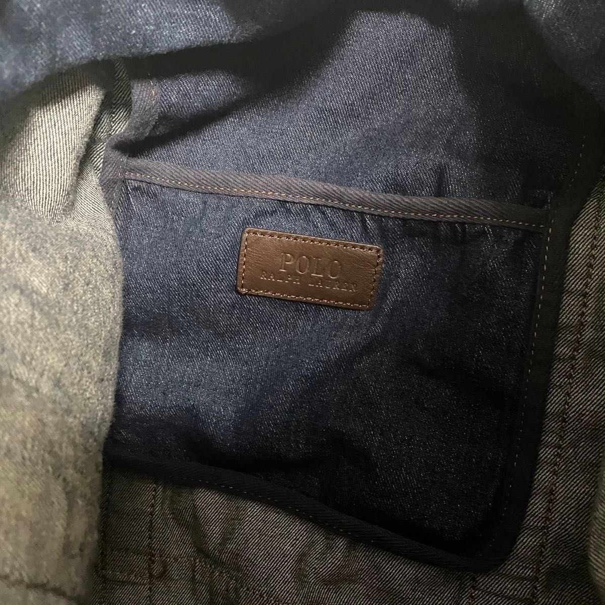 ポロラルフローレン ビッグポニー刺繍 デニム トートバッグ ポロラルフローレン ビッグポニー刺繍 デニム トートバッグ