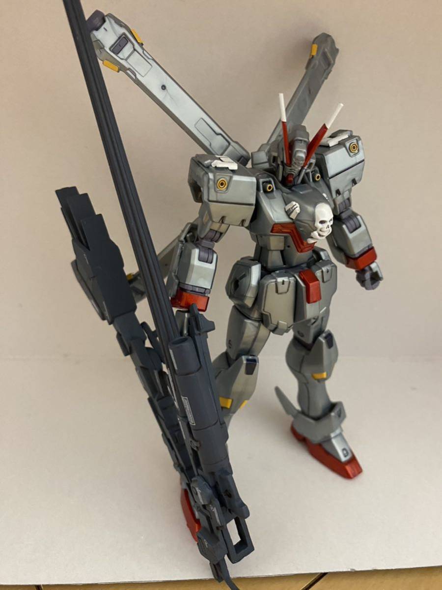 HG 1/144 「クロスボーンガンダムX-0＋GFF FIX のバスターランチャー」組み立て済みの現状品ジャンク(破損有) 箱説無　ガンプラ　プレバン_画像1