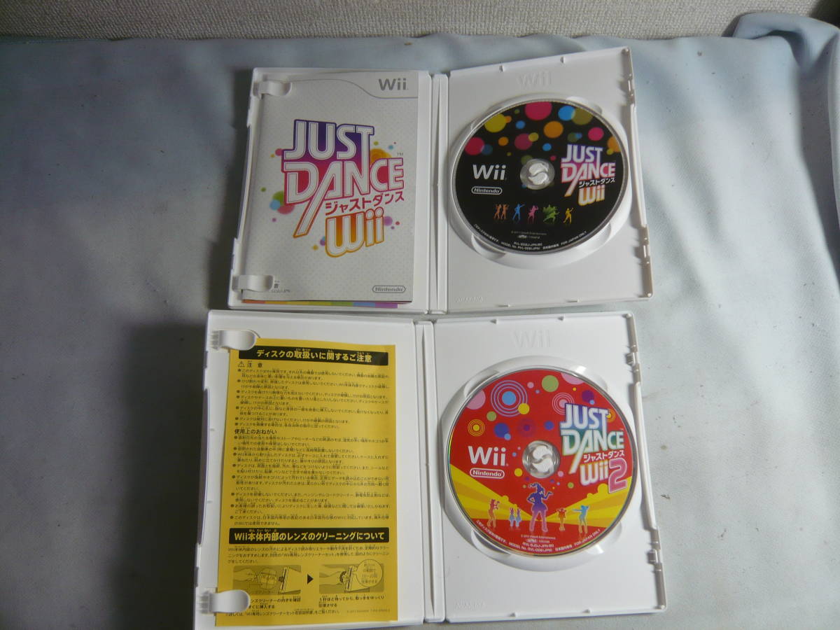 送料込　Wii　ソフト　 ジャストダンス 計２枚 　JUST DANCE Wii ・ JUST DANCE Wii 2 中古_画像2