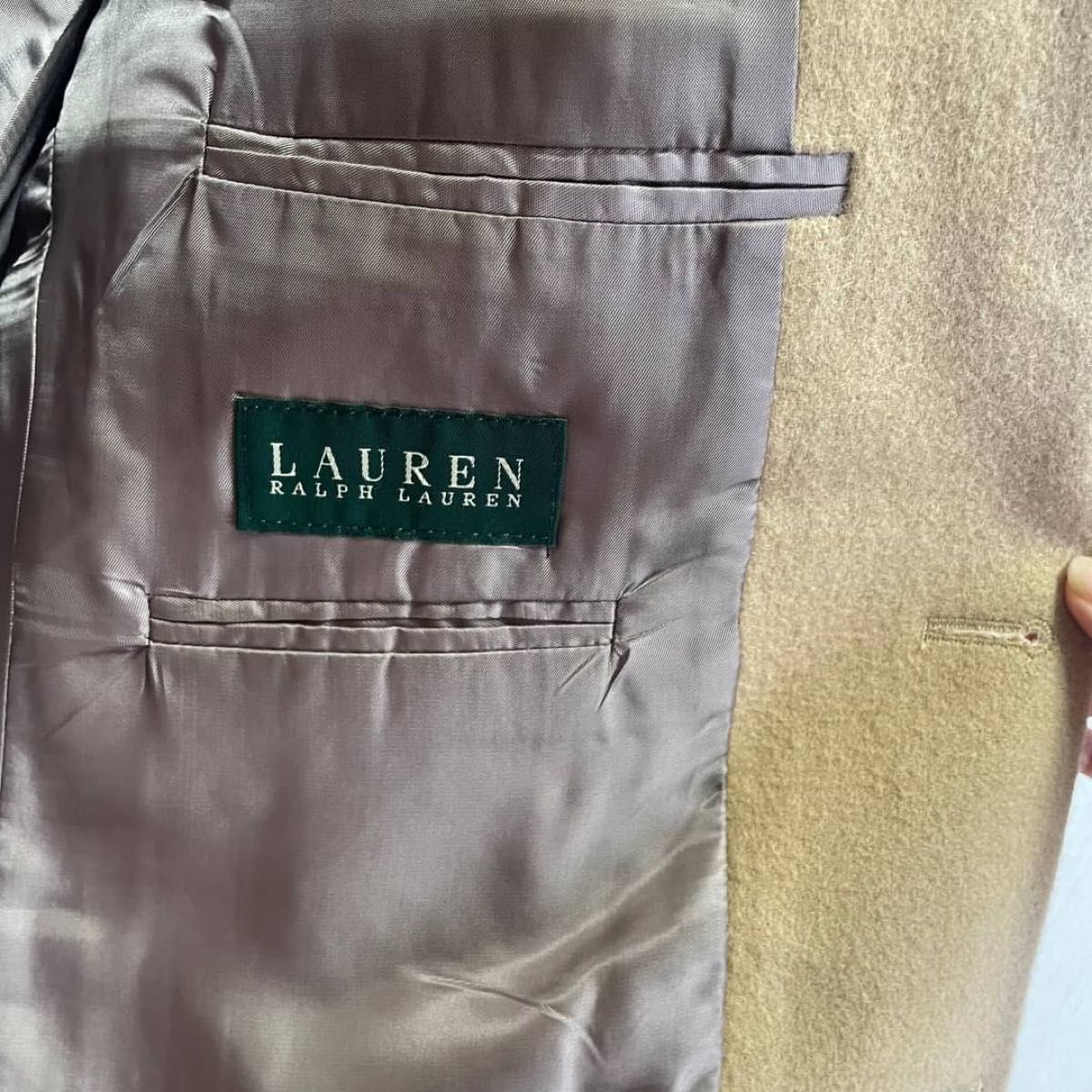 ラルフローレン LAUREN Ralph Lauren メンズ コート キャメルヘア 100%  テーラード ジャケット 茶 タグ