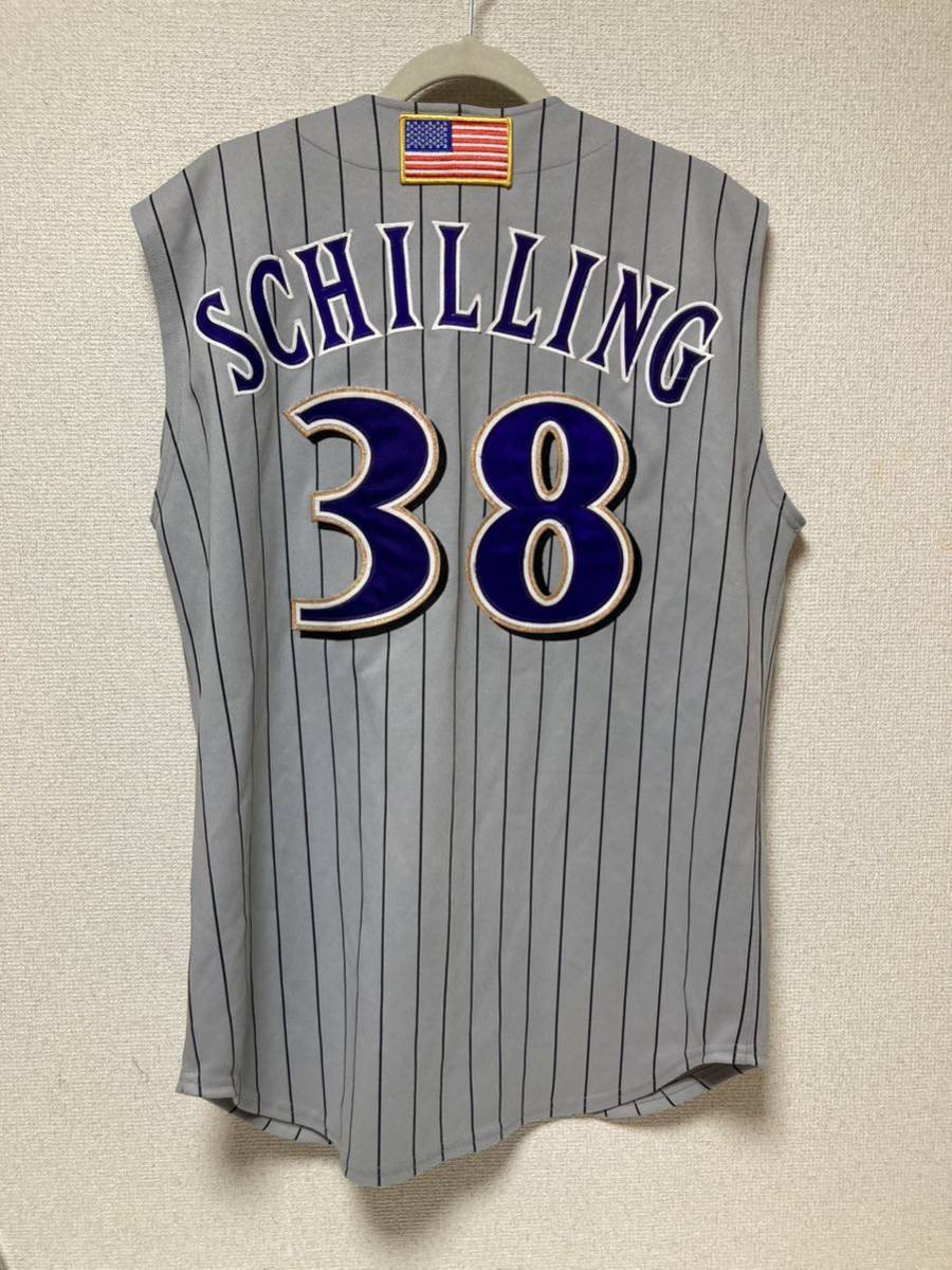 アリゾナ ダイヤモンドバックス カート・シリング ユニフォーム サイズ44 ローリングス ビンテージ #38 Curt Schilling MLB ノースリーブ_画像2