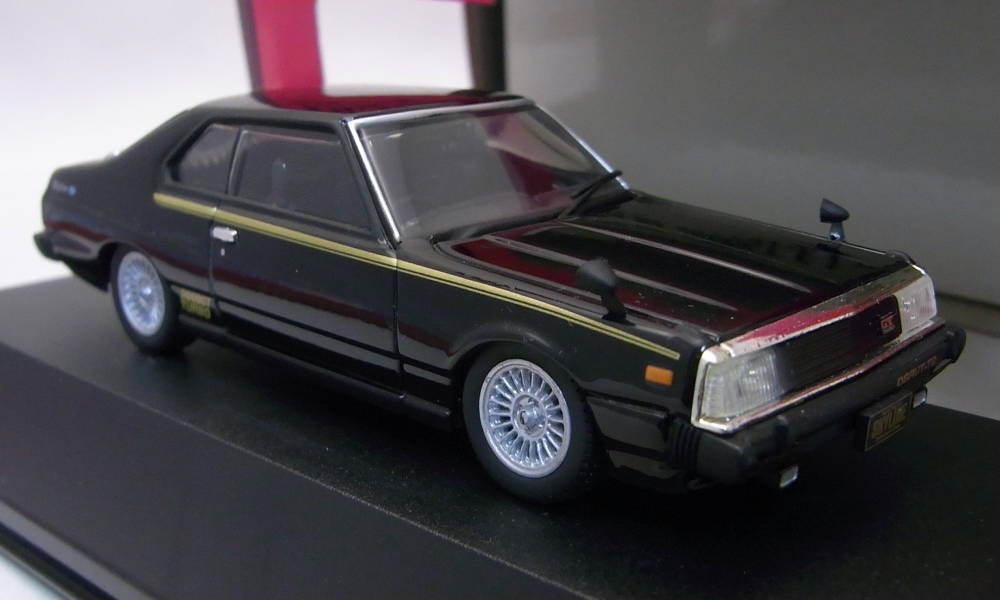 Ж アオシマ DISM 1/43 スカイライン NISSAN Skyline GT-E・L TURBO Limited 81 1980 KHGC211 後期 黒 Black 右ワイパー欠損 Ж C211 C210_※注意：右ワイパー欠損