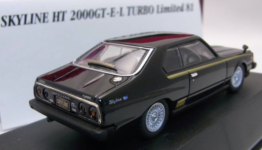 Ж アオシマ DISM 1/43 スカイライン NISSAN Skyline GT-E・L TURBO Limited 81 1980 KHGC211 後期 黒 Black 右ワイパー欠損 Ж C211 C210_Skyline GT-E・L TURBO Limited 81 KHGC211