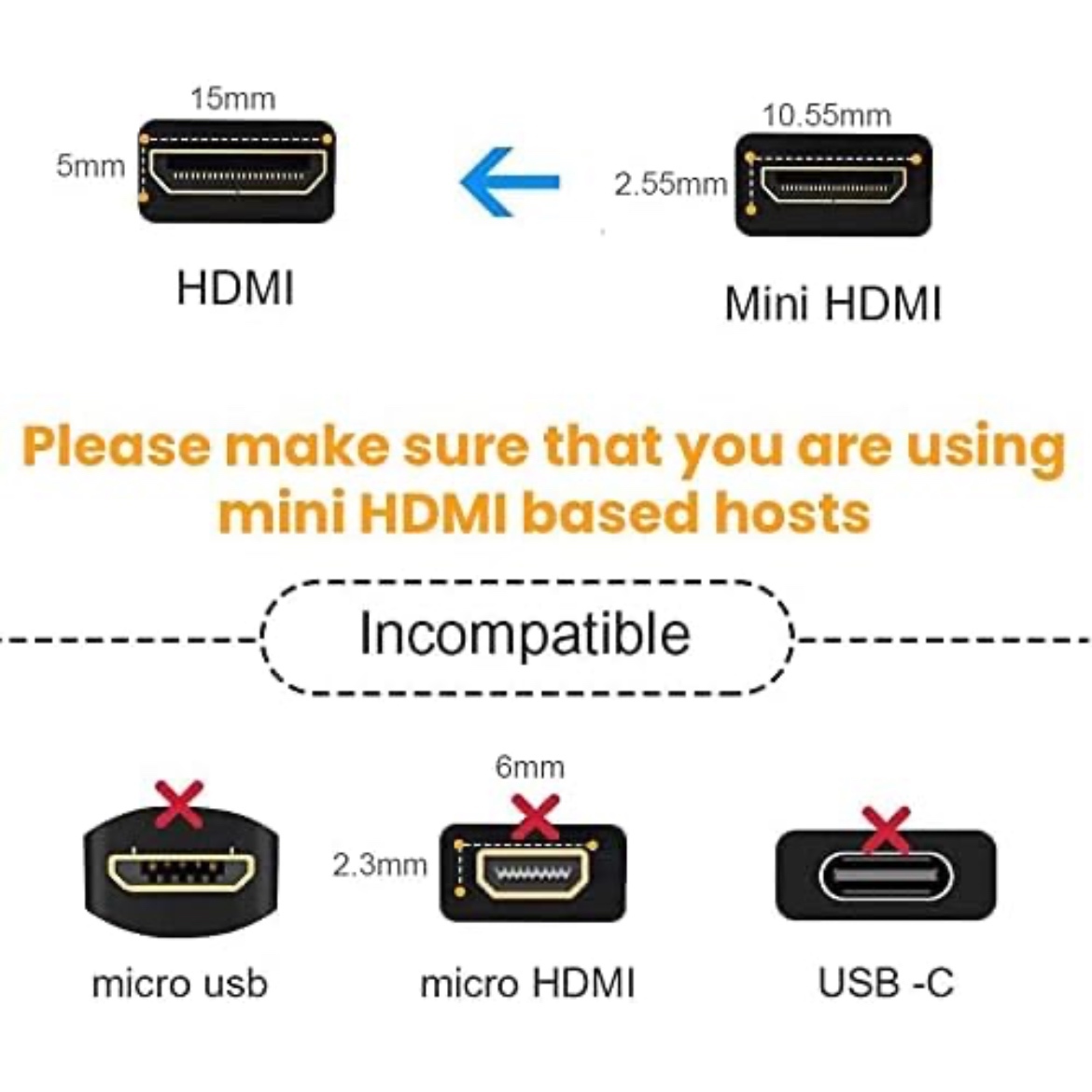 【開封のみ】Cable Factory 【 Mini HDMI to HDMI L型（ 下向き90度角度付き） 】コンバータ アダプタケーブル 3D 1080P 解像度対応 0.15M_画像3