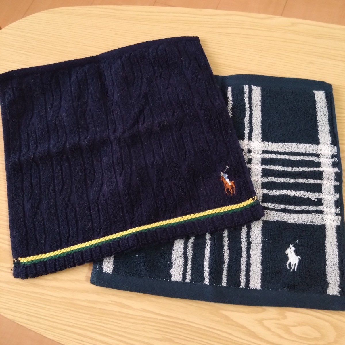 ☆ラルフ・ローレン　ハンドタオル　ミニタオルハンカチ　タオルハンカチ　Ralph Lauren　新品　２枚セット☆_画像1