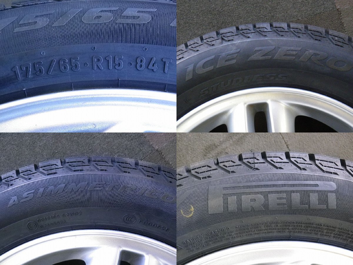 MINI純正♪15×5.5J/100/4H/+45/ハブ56♪新品!ピレリ ICE ZERO ASIMMETRICO アイスゼロアシンメトリコ 175/65R15 84T 2022年製♪R601SW17_画像6