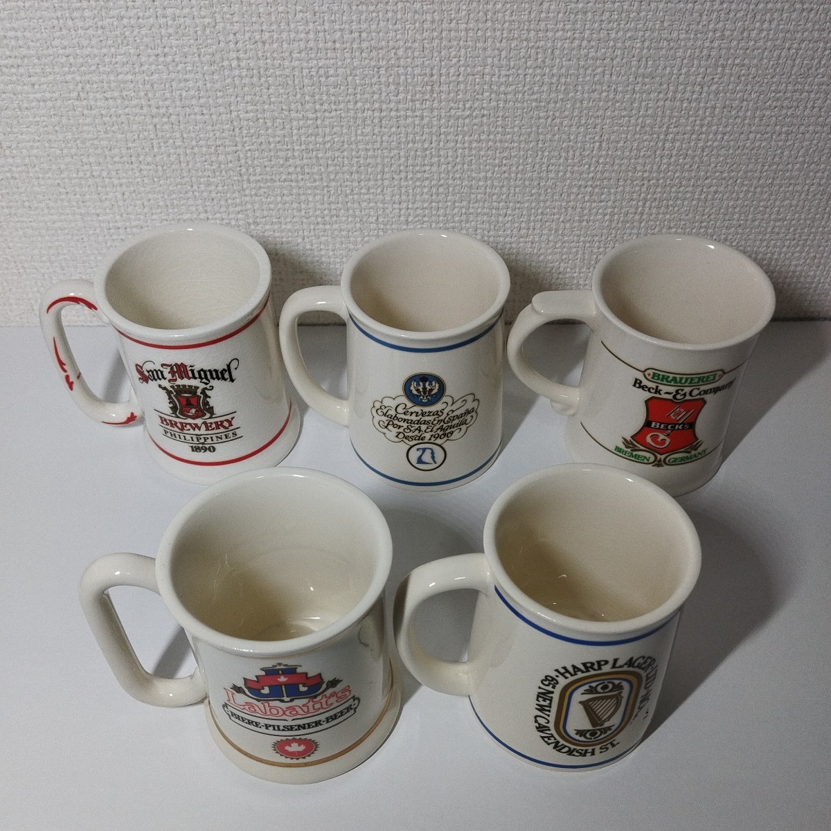 FRANKLIN PORCELAIN? Frank Lynn porcelain? Via mug 5 point set sale beer logo design ceramics made Vintage BM-031