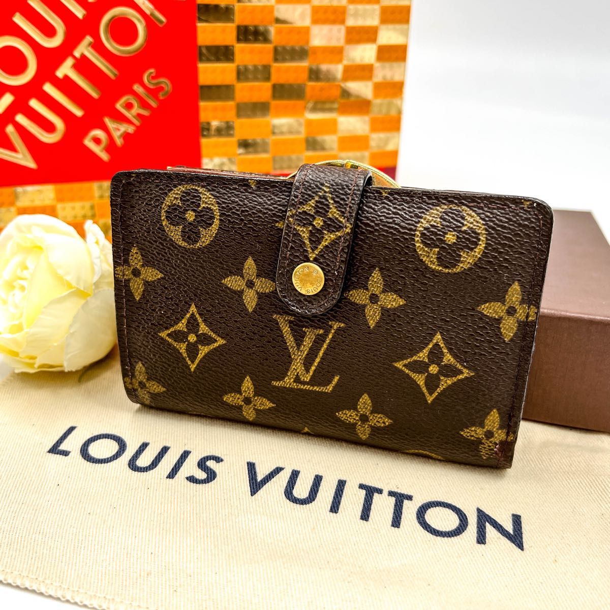 ルイヴィトン ルイヴィトン　ポルトモネ　モノグラム　がま口　財布 LOUIS VUITTON がま口 二つ折り財布 ウォレット