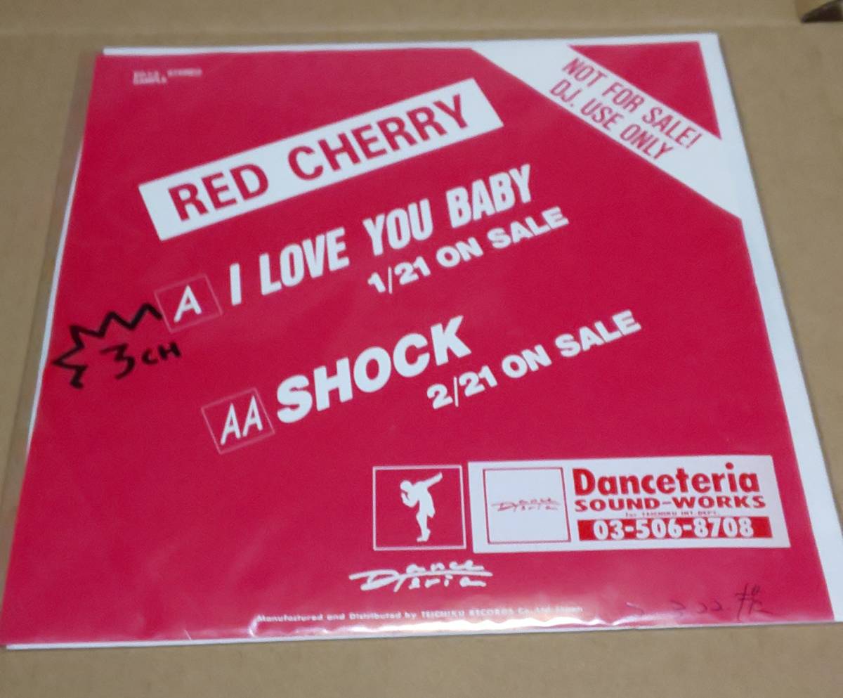 和製ユーロビート■RED CHERRY DJ only 7inch「LOVE YOU BABY / SHOCK」Euro-Disco/ディスコ　Eurobeat_画像1